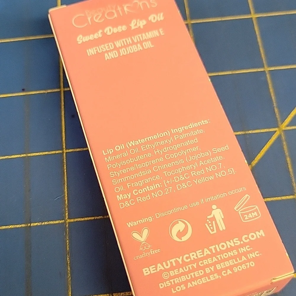 Beauty Creations Sweet Dose Lip Oil New Sealed Box - Watermelon
